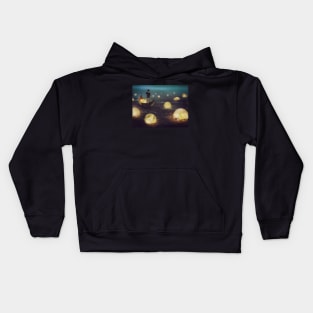 Row In The Sea Of Moon Kids Hoodie